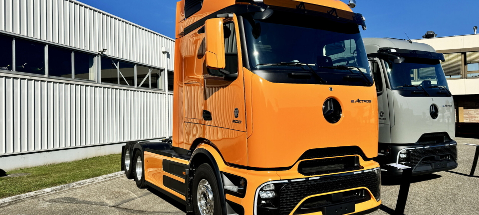 MB eActros trekkvogn med tre aksler