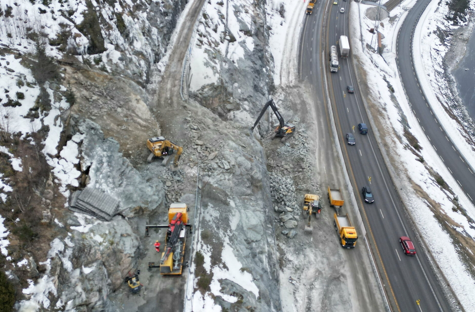 Sikrer fjellet etter Morskogen-skredet