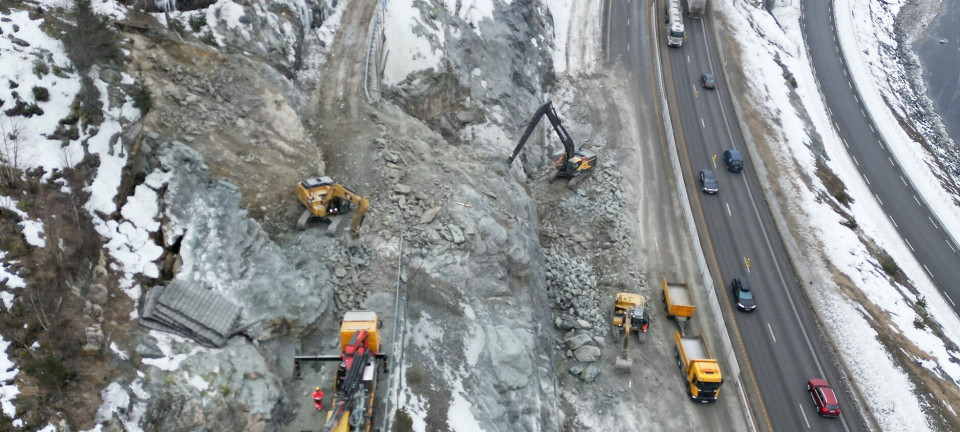 Sikrer fjellet etter Morskogen-skredet