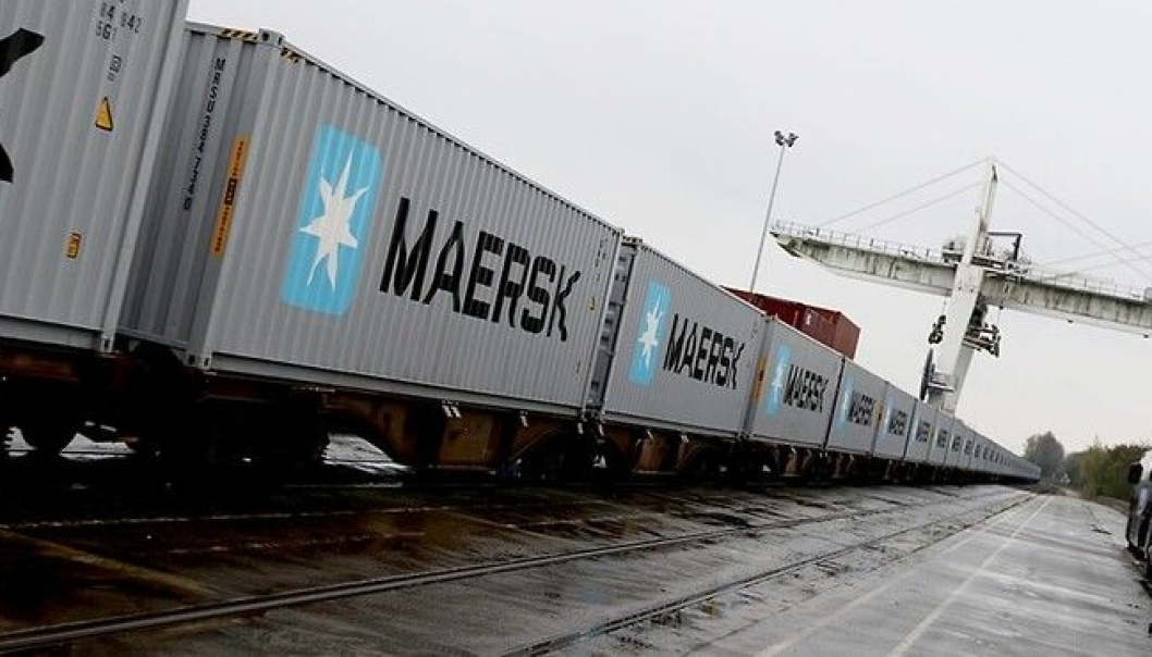 Mærsk tar stadig nye steg i retning av å bli et komplett transport- og logistikk-konsern, med blant annet godstransport på skinner. (Foto: Mærsk)