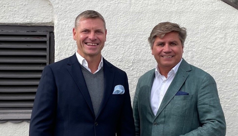 Bygger 17.000 kvadratmeter med Bulk i Enebakk. Dag Klem i Bulk Industrial Real Estate og styreleder i Lettbutikk, Tom Hauge.