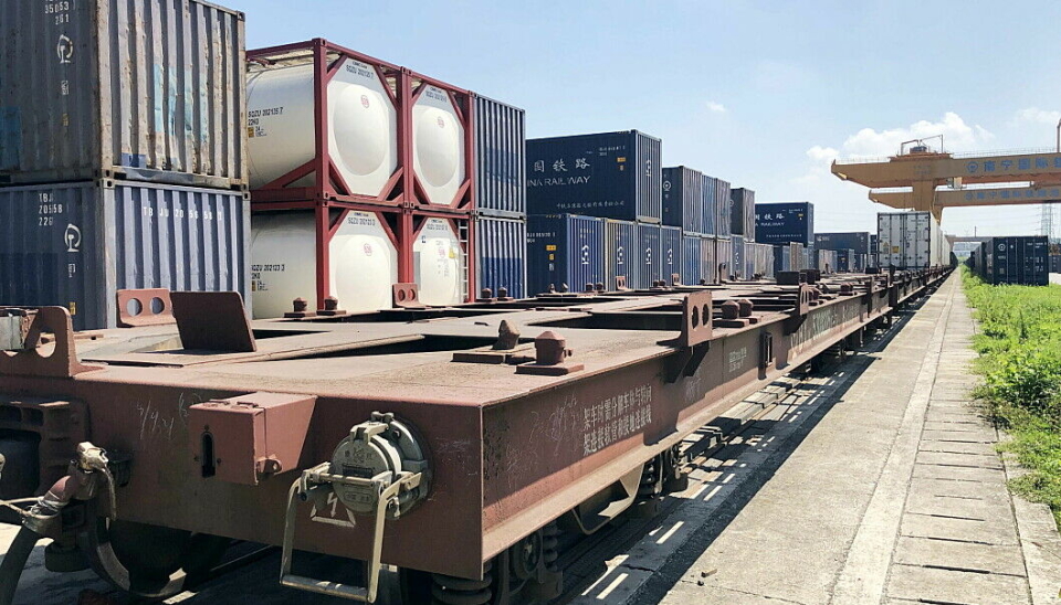 ColliCare med tog fra Nanning i Kina til Kaliningrad med videre sjøtransport til Oslo.