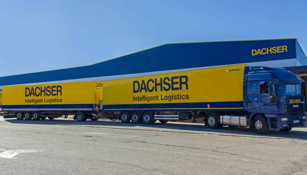 Dachser Duo-Trailer er 32 meter lang og veier 70 tonn. (Foto: Dachser)
