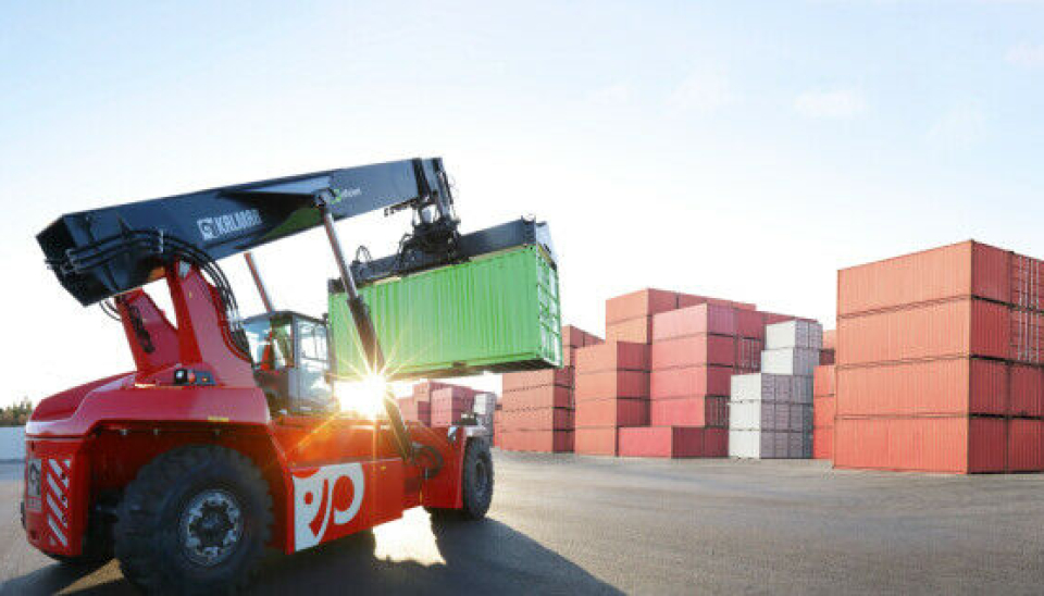 Kalmar Electric Reachstacker ble lansert nylig, og Westport skal få sin levert til høsten.