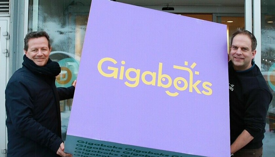 Konsernsjef Runar Hollevik (t.v.) i NorgesGruppen, og Terje Systad, leder for Gigaboks.