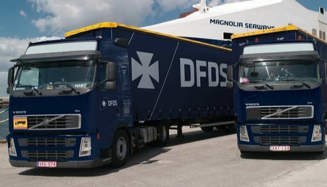 Færre trailere men økt omsetning i DFDS. (Foto: DFDS)