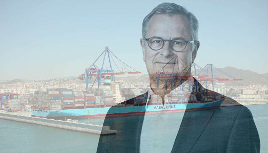 Søren Skou, CEO i Maersk, ser godsvolumene falle i shippingbransjen, men styrer likevel mot et kruttsterkt år. Mye takket være langtidskontrakter og landbaserte logistikktjenester.