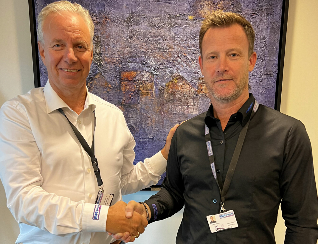 Dag Martin Smørdal (t.h.) har overtatt stillingen som daglig leder i SR Group etter Bjørn Røstad som nå er CEO.