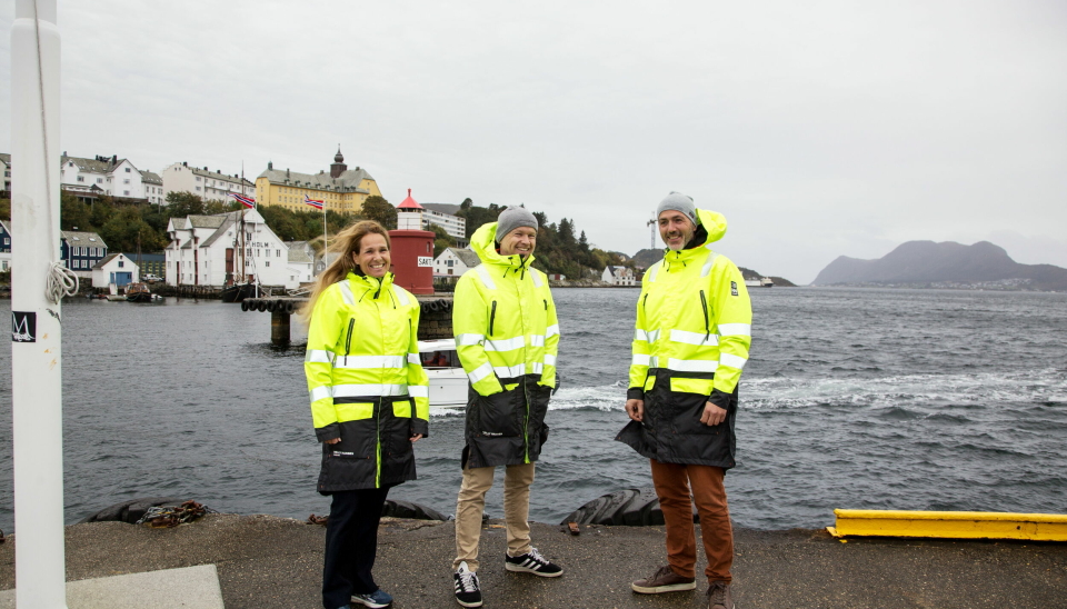 EN HAVN I VINDEN: Ålesund Havn satser offensivt. Fra venstre: Markedskonsulent Synnøve Johnsen, havnefogd Ole Christian Fiskaa og økonomisjef Torgeir Emblem.