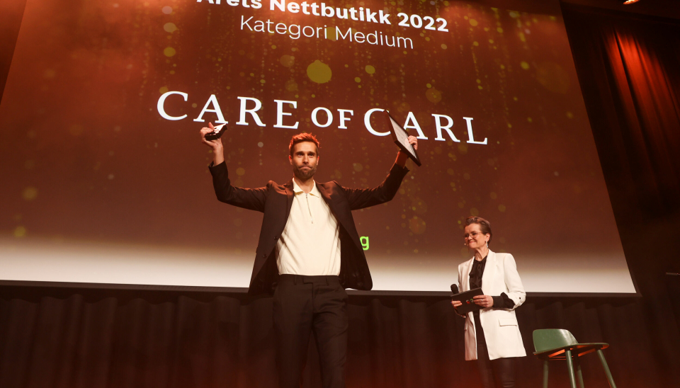 Care of Carl, ved Mathias Ekström, mottok prisen som årets nettbutikk i 'mellomvektsklassen'.