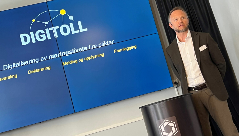 Jan Erik Ressem, divisjonsdirektør for IT og digitalisering i ToIlletaten holdt innlegg på NorStellas vårmøte 20. april..
