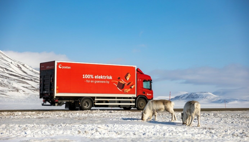 Postens el-lastebil besto kuldetesten med glans i Longyearbyen