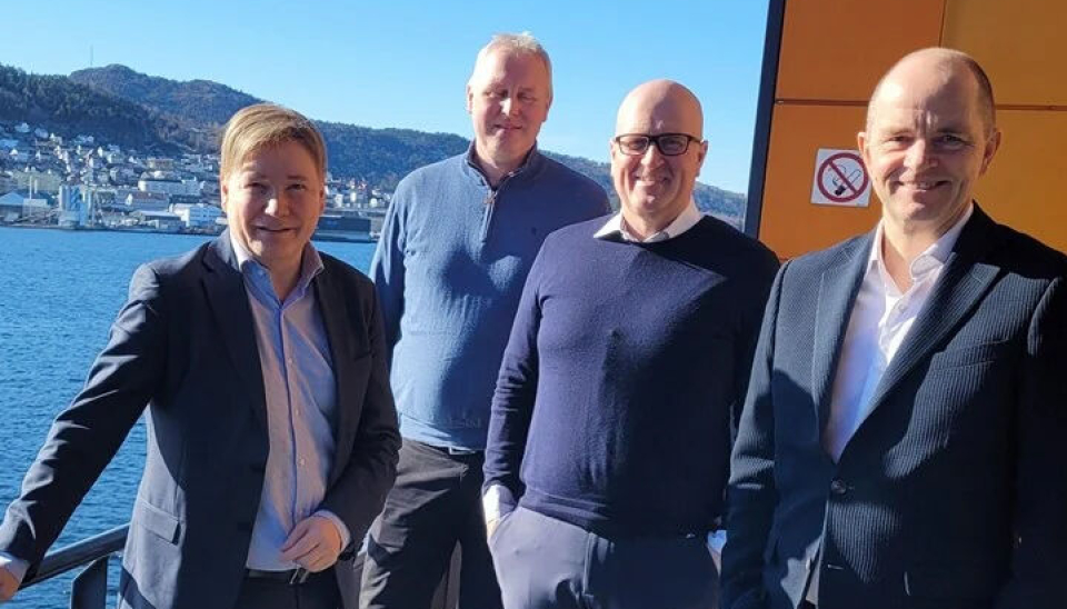 Gerdt Meyer, til høyre, ble gjenvalgt for to ny år på NHO Logistikk og Transport region Vestlandets årsmøte 24. mai.