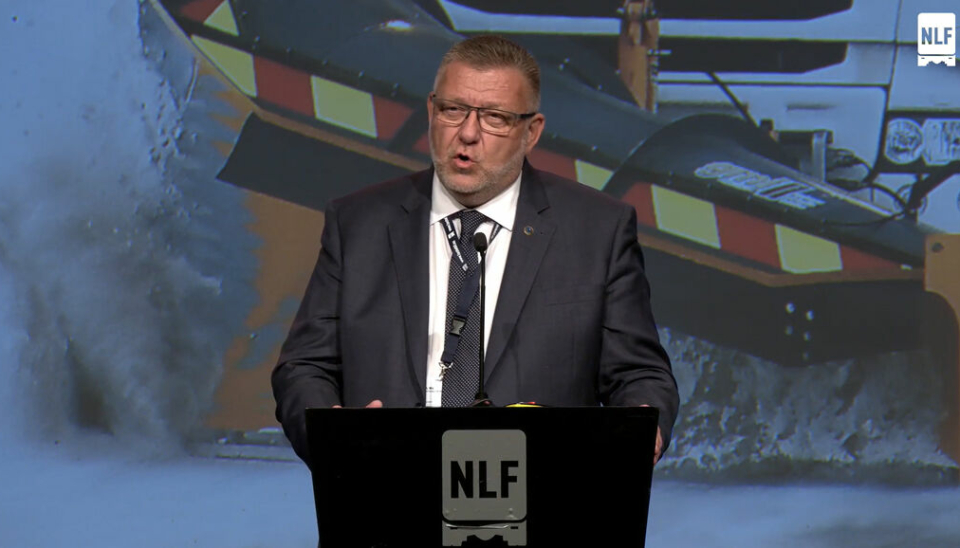 Geir A. Mo, administrerende direktør i Norges Lastebileier-Forbund på årsmøtet i Stavanger.