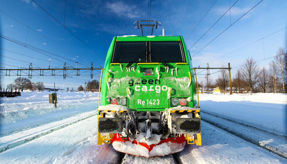 Green Cargo hadde kladdeføre på norske jernbaneskinner.