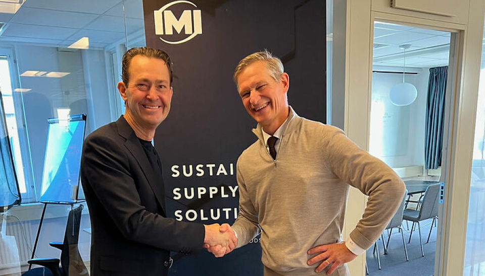 Niklas Rönnbäck, CEO i IMI Supply Chain Solutions (f.v.) og Nils Robertsson, CEO i Promosoft.