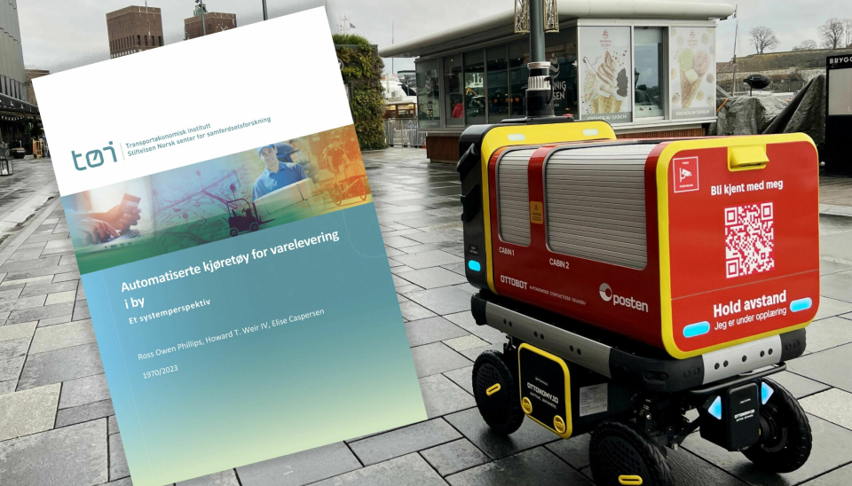 TØI fulgte Posten Brings test av autonom robot for varelevering i Oslo for et år siden.