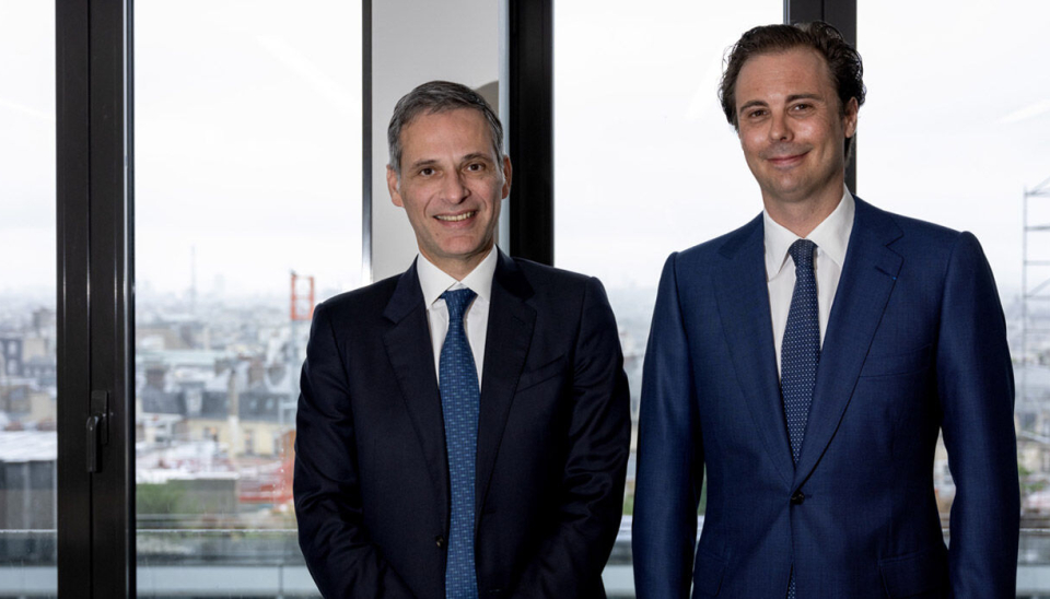 Rodolphe Saadé, CEO og styreleder i CMA CGM Group (f.v.) og Cyrille Bolloré, med tilsvarende roller i Bolloré Logistics, kan endelig juble for den lenge etterlengtede fusjonen.