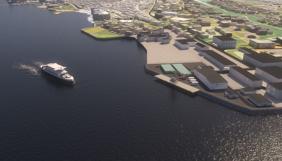 HYDROGEN: Illustrasjon av GreenHs hydrogenanlegg i Bodø