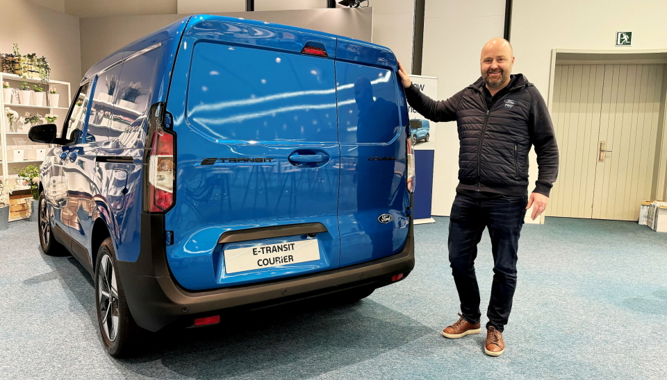STOR ETTERSPØRSEL: Vi har allerede solgt bra av Transit Courier og vet at det vil være enda større etterspørsel etter den helelektriske E-Transit Courier forteller salgssjef for nyttekjøretøy i Ford Motor Norge, Espen Markussen.