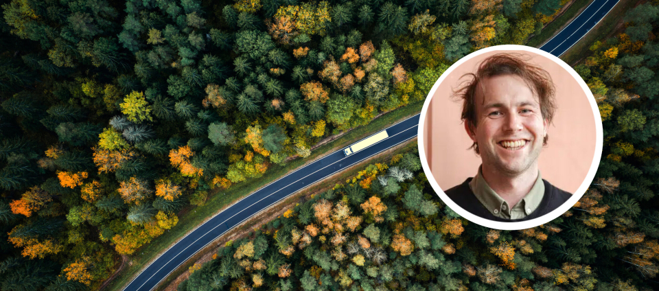 Haakon Edvardsen i ZERO er prosjektleder for det nye prosjektet som skal finne tiltak for å redusere transportbehovet - både for vare- og persontransport.