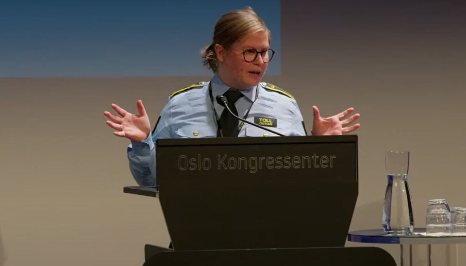Seniorrådgiver Marit K. Rudberget i Tolletaten orienterte om Digitoll på Tolldagen 21. november.